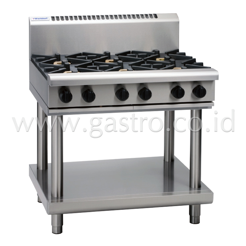 Gas Stove 6 Burner on SS Stand Gastro PT GASTRO Commercial Kitchen Equipment (HORECA)