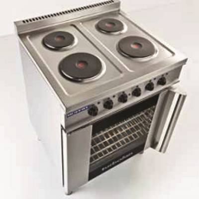 Image: 4 Tray Half Size Electric Convection Oven and 4 Element Cooktop