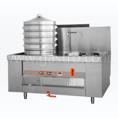 Image: Gas Dim Sum Steamer 2 Pot