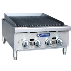 TURBOFLAME Gas Chargrill 24 inch, Countertop TFCB-24-RH